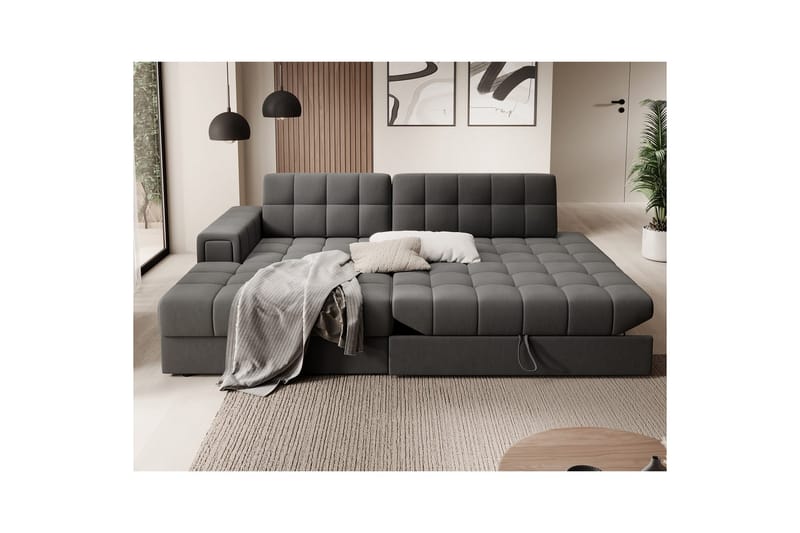 Seksjon Eltap Blezalt 240x150x82 cm - Sola 6, Mørk grå, Venstre - Møbler - Sofaer - Sovesofaer