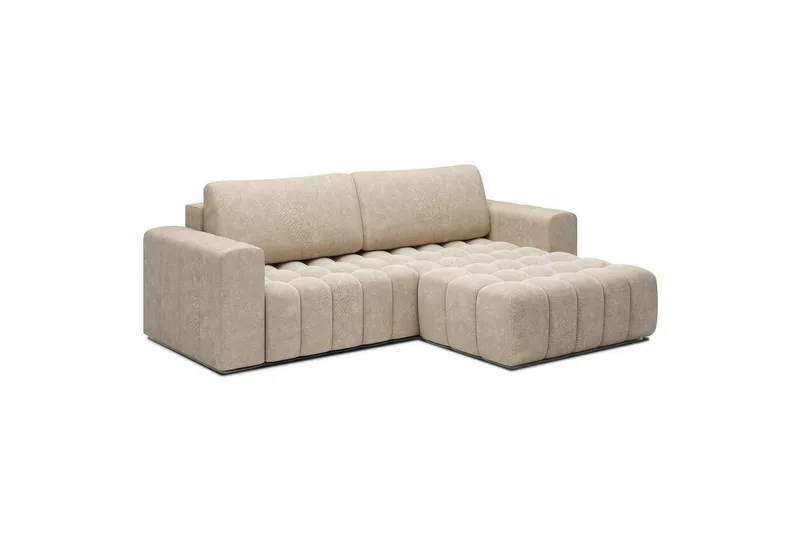 Seksjon Eltap Bonett 250x175x92 cm - Dora 21 Beige, Høyre - Møbler - Sofaer - Sovesofaer