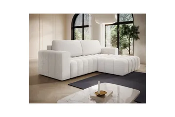 Seksjon Eltap Bonett 250x175x92 cm - Jaffray 01, Hvit, Høyre - Møbler - Sofaer - Sovesofaer