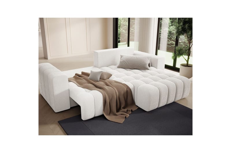 Seksjon Eltap Bonett 250x175x92 cm - Jaffray 01, Hvit, Høyre - Møbler - Sofaer - Sovesofaer