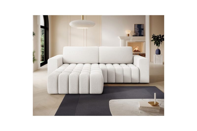 Seksjon Eltap Bonett 250x175x92 cm - Jaffray 01, Hvit, Venstre - Møbler - Sofaer - Sovesofaer