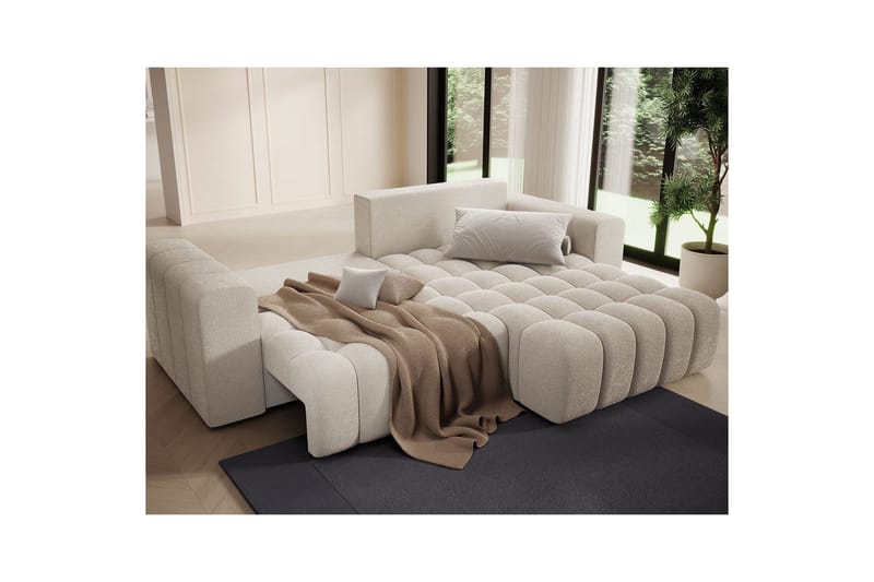 Seksjon Eltap Bonett 250x175x92 cm - Jaffray 18, Beige, Høyre - Møbler - Sofaer - Sovesofaer