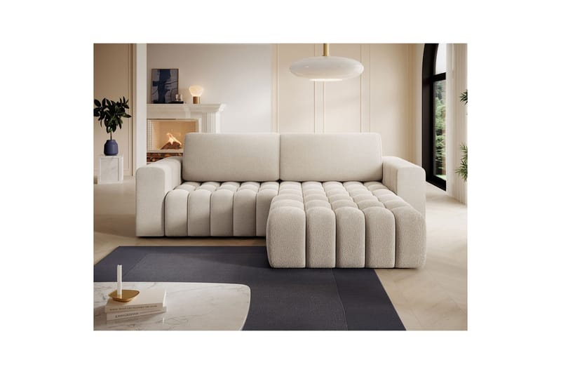 Seksjon Eltap Bonett 250x175x92 cm - Jaffray 18, Beige, Høyre - Møbler - Sofaer - Sovesofaer