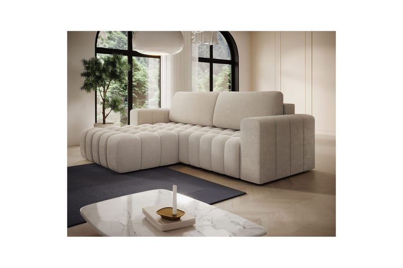 Seksjon Eltap Bonett 250x175x92 cm - Jaffray 18, Beige, Venstre - Møbler - Sofaer - Sovesofaer