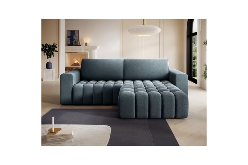 Seksjon Eltap Bonett 250x175x92 cm - Jaffray 40, Blå, Høyre - Møbler - Sofaer - Sovesofaer