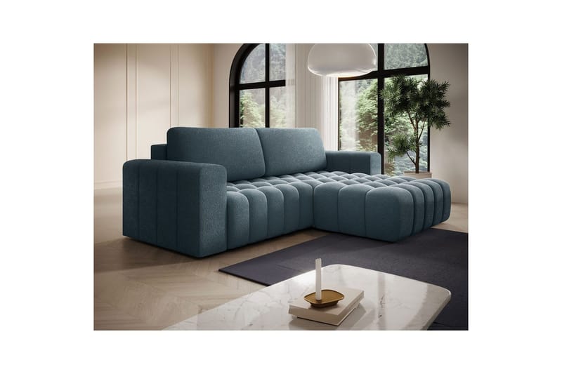 Seksjon Eltap Bonett 250x175x92 cm - Jaffray 40, Blå, Høyre - Møbler - Sofaer - Sovesofaer