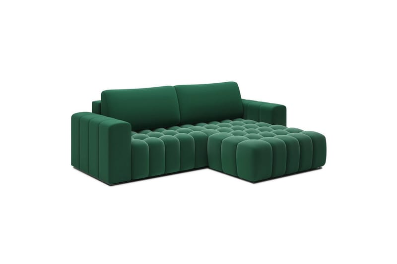 Seksjon Eltap Bonett 250x175x92 cm - Kronos 19, Mørk grønn, Høyre - Møbler - Sofaer - Sovesofaer