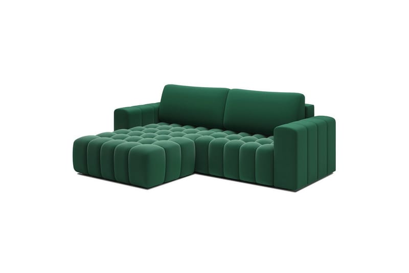 Seksjon Eltap Bonett 250x175x92 cm - Kronos 19, Mørk grønn, Venstre - Møbler - Sofaer - Sovesofaer