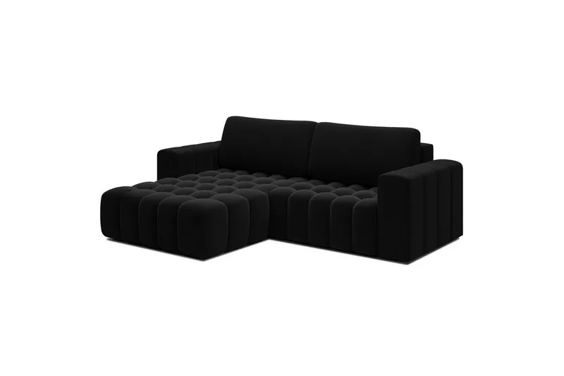 Seksjon Eltap Bonett 250x175x92 cm - Matt Velvet 99, Blå, Venstre - Møbler - Sofaer - Sovesofaer