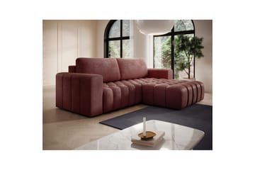Seksjon Eltap Bonett 250x175x92 cm - Monolith 63, Rosa, Høyre - Møbler - Sofaer - Sovesofaer