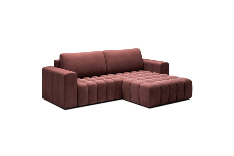 Seksjon Eltap Bonett 250x175x92 cm - Monolith 63, Rosa, Høyre - Møbler - Sofaer - Sovesofaer