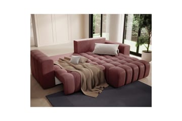Seksjon Eltap Bonett 250x175x92 cm - Monolith 63, Rosa, Høyre - Møbler - Sofaer - Sovesofaer