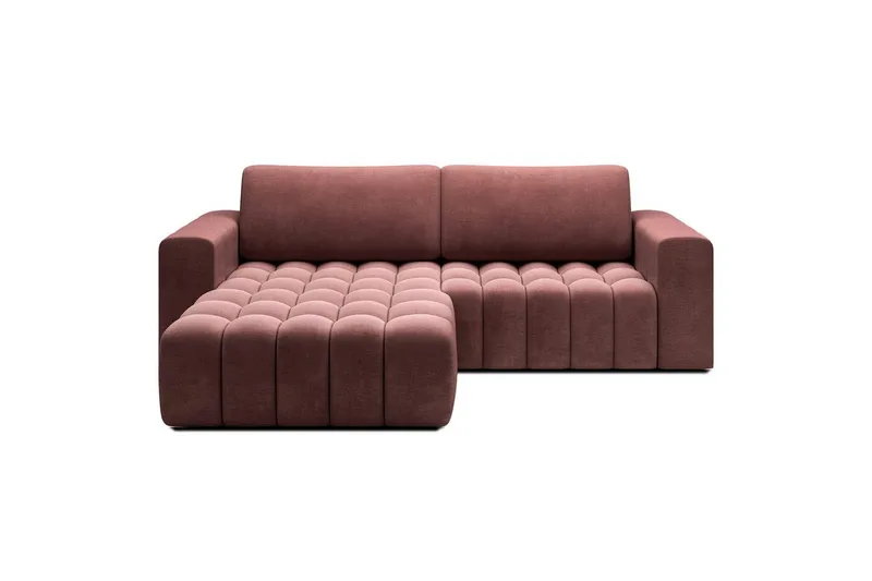 Seksjon Eltap Bonett 250x175x92 cm - Monolith 63, Rosa, Venstre - Møbler - Sofaer - Sovesofaer