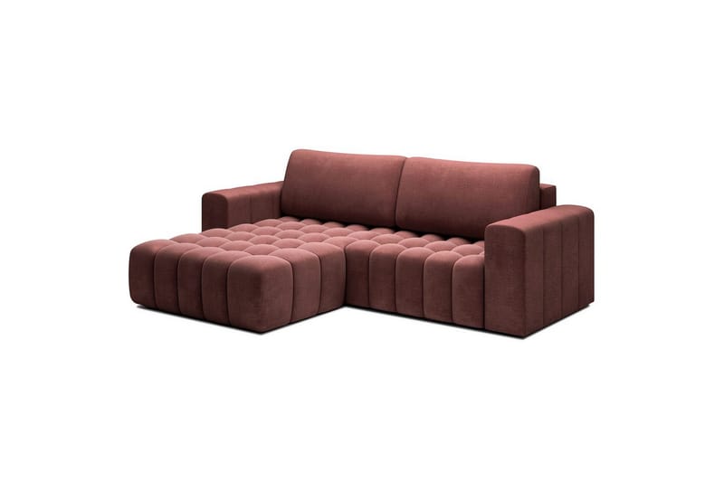 Seksjon Eltap Bonett 250x175x92 cm - Monolith 63, Rosa, Venstre - Møbler - Sofaer - Sovesofaer
