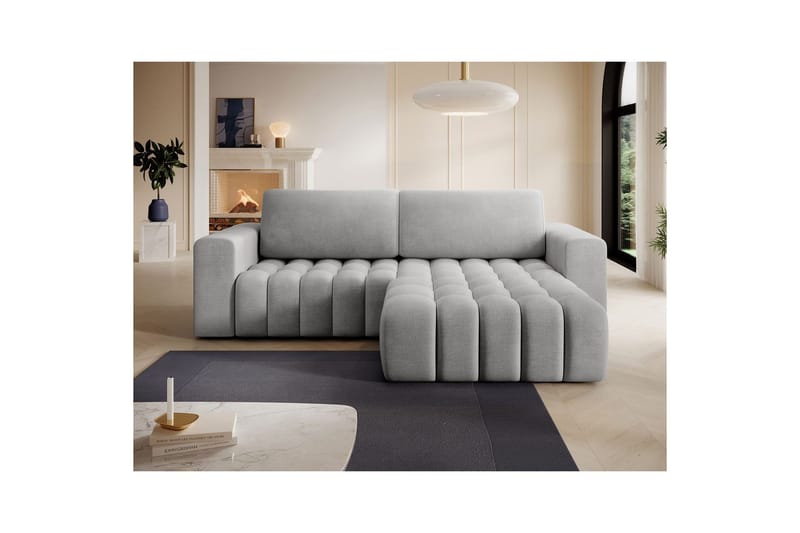 Seksjon Eltap Bonett 250x175x92 cm - Monolith 84, Lys Grå, Høyre - Møbler - Sofaer - Sovesofaer