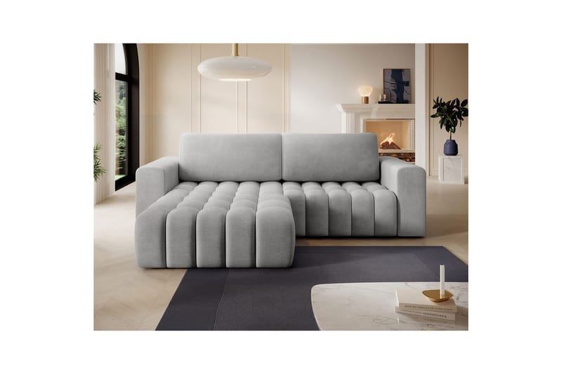 Seksjon Eltap Bonett 250x175x92 cm - Monolith 84, Lys Grå, Venstre - Møbler - Sofaer - Sovesofaer