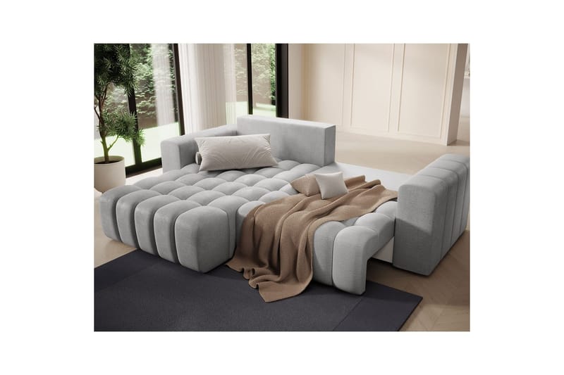 Seksjon Eltap Bonett 250x175x92 cm - Monolith 84, Lys Grå, Venstre - Møbler - Sofaer - Sovesofaer