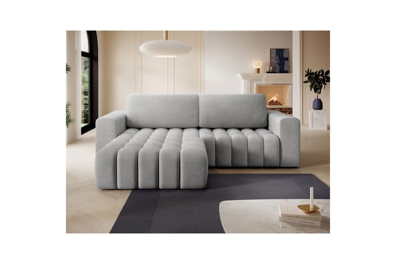Seksjon Eltap Bonett 250x175x92 cm - Monolith 84, Lys Grå, Venstre - Møbler - Sofaer - Sovesofaer