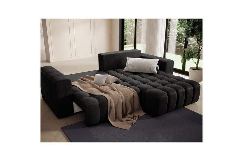 Seksjon Eltap Bonett 250x175x92 cm - Monolith 97, Mørk Grå, Høyre - Møbler - Sofaer - Sovesofaer