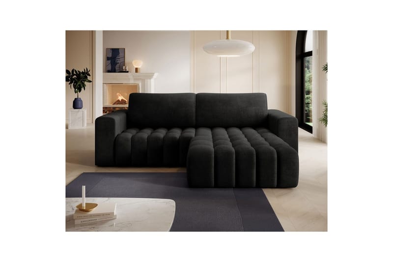 Seksjon Eltap Bonett 250x175x92 cm - Monolith 97, Mørk Grå, Høyre - Møbler - Sofaer - Sovesofaer