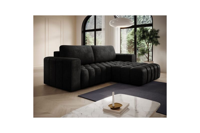 Seksjon Eltap Bonett 250x175x92 cm - Monolith 97, Mørk Grå, Høyre - Møbler - Sofaer - Sovesofaer