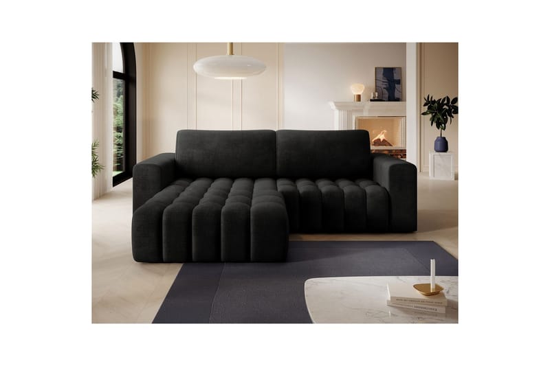 Seksjon Eltap Bonett 250x175x92 cm - Monolith 97, Mørk Grå, Venstre - Møbler - Sofaer - Sovesofaer