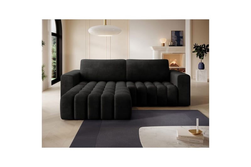 Seksjon Eltap Bonett 250x175x92 cm - Monolith 97, Mørk Grå, Venstre - Møbler - Sofaer - Sovesofaer