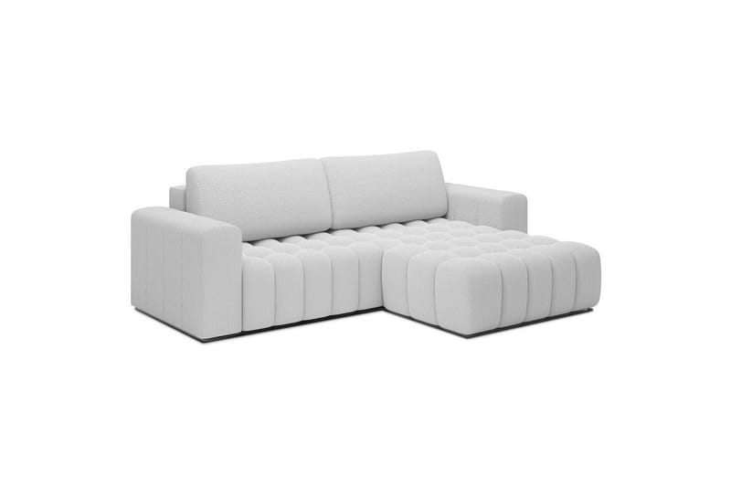Seksjon Eltap Bonett 250x175x92 cm - Royal 01, Hvit, Høyre - Møbler - Sofaer - Sovesofaer