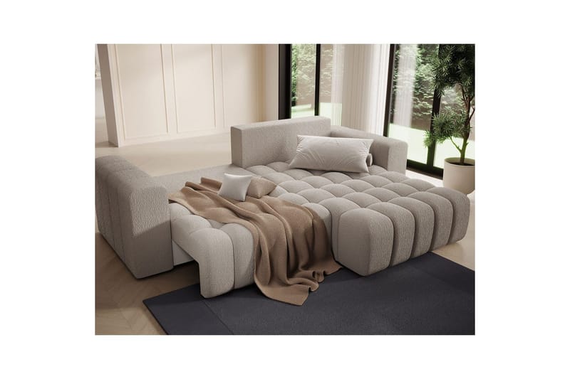 Seksjon Eltap Bonett 250x175x92 cm - Royal 18, Beige, Høyre - Møbler - Sofaer - Sovesofaer
