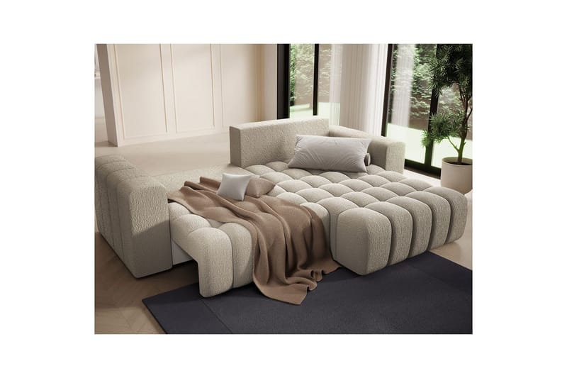 Seksjon Eltap Bonett 250x175x92 cm - Royal 20, Beige, Høyre - Møbler - Sofaer - Sovesofaer