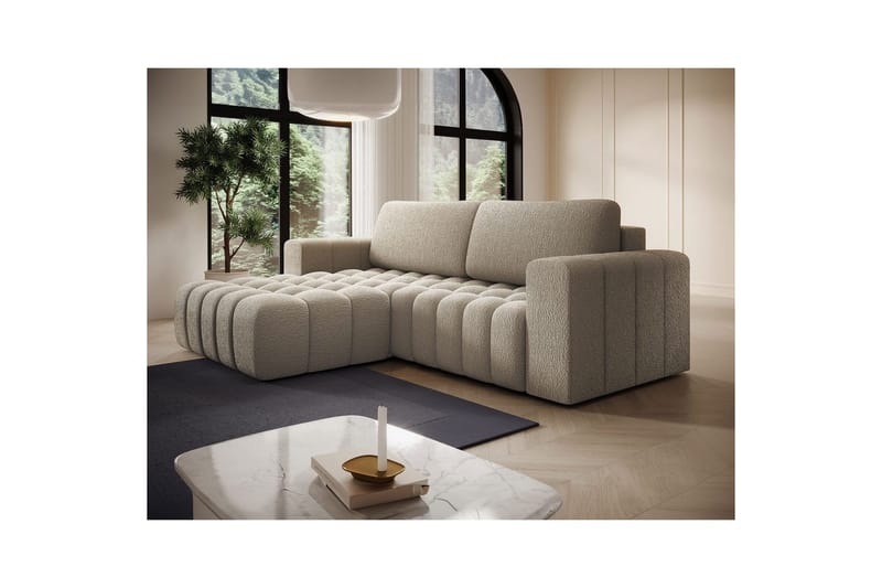 Seksjon Eltap Bonett 250x175x92 cm - Royal 20, Beige, Venstre - Møbler - Sofaer - Sovesofaer