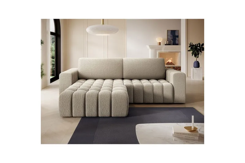 Seksjon Eltap Bonett 250x175x92 cm - Royal 20, Beige, Venstre - Møbler - Sofaer - Sovesofaer