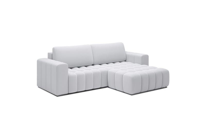 Seksjon Eltap Bonett 250x175x92 cm - Solar 01, Hvit, Høyre - Møbler - Sofaer - Sovesofaer
