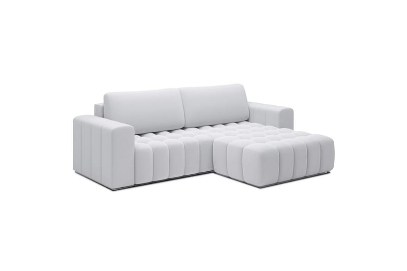 Seksjon Eltap Bonett 250x175x92 cm - Solar 01, Hvit, Høyre - Møbler - Sofaer - Sovesofaer