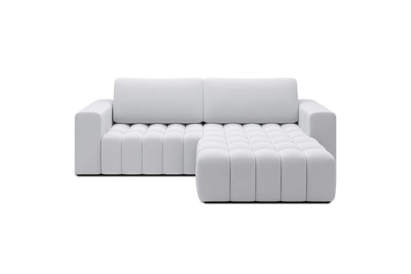Seksjon Eltap Bonett 250x175x92 cm - Solar 01, Hvit, Høyre - Møbler - Sofaer - Sovesofaer