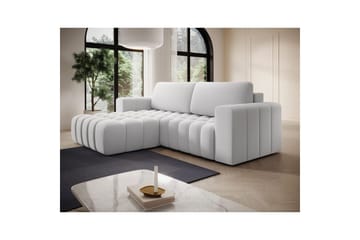 Seksjon Eltap Bonett 250x175x92 cm - Solar 01, Hvit, Venstre - Møbler - Sofaer - Sovesofaer