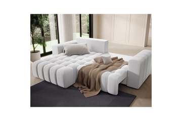 Seksjon Eltap Bonett 250x175x92 cm - Solar 01, Hvit, Venstre - Møbler - Sofaer - Sovesofaer