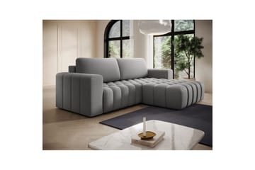 Seksjon Eltap Bonett 250x175x92 cm - Paros 05, Lysegrå, Høyre - Møbler - Sofaer - Sovesofaer