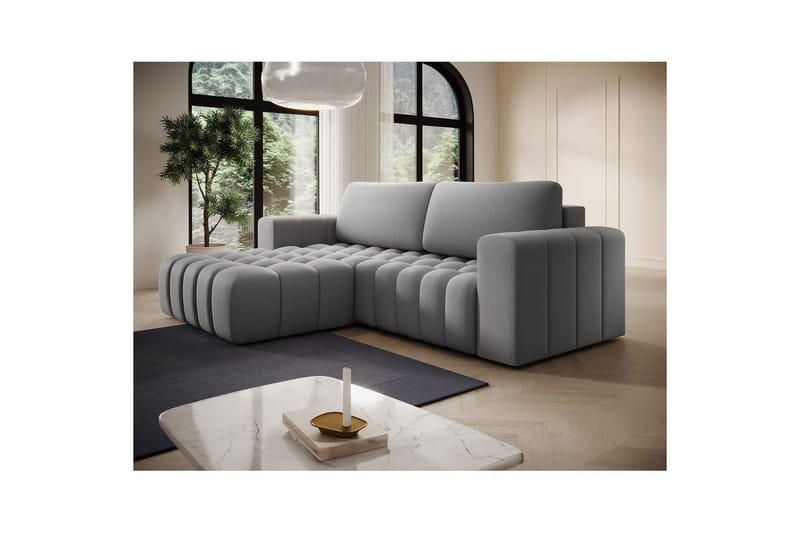 Seksjon Eltap Bonett 250x175x92 cm - Paros 05, Lysegrå, Venstre - Møbler - Sofaer - Sovesofaer