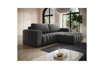 Seksjon Eltap Bonett 250x175x92 cm - Paros 06, grå, Høyre - Møbler - Sofaer - Sovesofaer