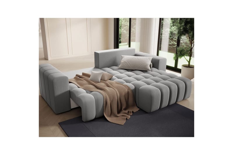 Seksjon Eltap Bonett 250x175x92 cm - Paros 05, Lysegrå, Høyre - Møbler - Sofaer - Sovesofaer