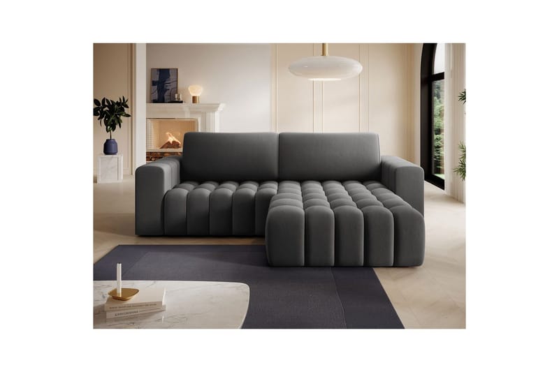 Seksjon Eltap Bonett 250x175x92 cm - Paros 06, grå, Høyre - Møbler - Sofaer - Sovesofaer