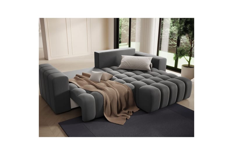 Seksjon Eltap Bonett 250x175x92 cm - Paros 06, grå, Høyre - Møbler - Sofaer - Sovesofaer