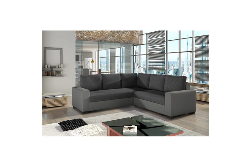 Seksjon Eltap Canis 235x235x89 cm - Inari 96, Soft 29, Mørk Grå, Grå - Møbler - Sofaer - Sovesofaer