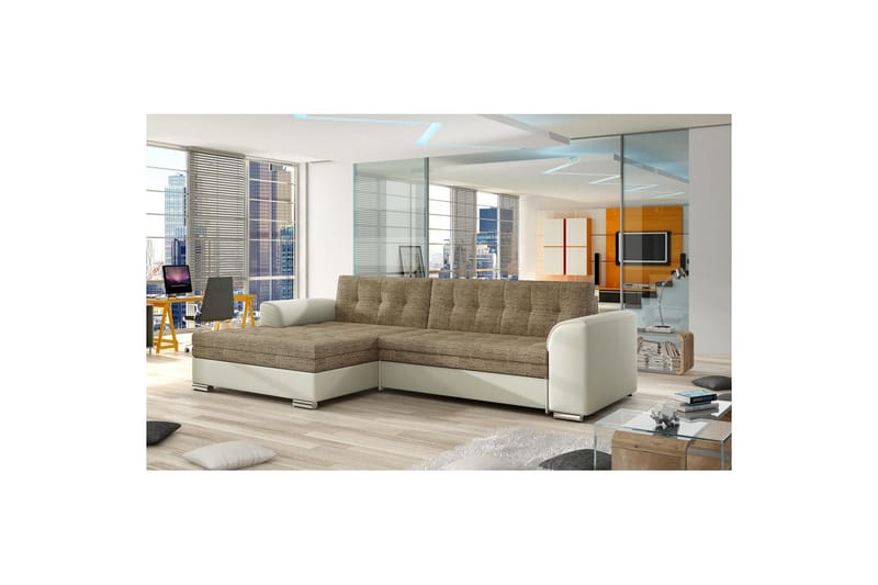 Seksjon Eltap Conforti 275x165x78 cm - Berlin 03, Soft 33, Beige, Venstre - Møbler - Sofaer - Sovesofaer