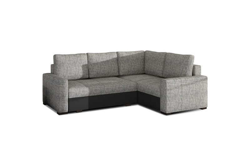 Seksjon Eltap Corona 235x162x90 cm - Berlin 01, Soft 11, Grå, Svart, Høyre - Møbler - Sofaer - Sovesofaer