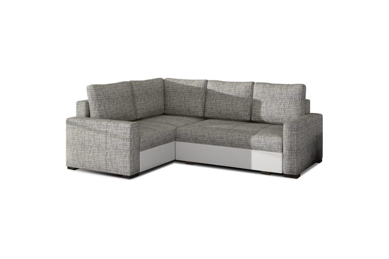 Seksjon Eltap Corona 235x162x90 cm - Berlin 01, Soft 17, Grå, Hvit, Venstre - Møbler - Sofaer - Sovesofaer