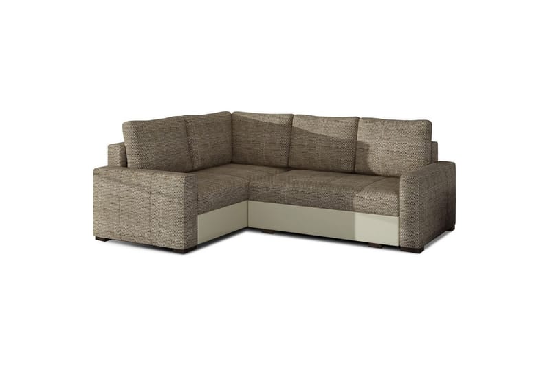 Seksjon Eltap Corona 235x162x90 cm - Berlin 03, Soft 33, Beige, Venstre - Møbler - Sofaer - Sovesofaer