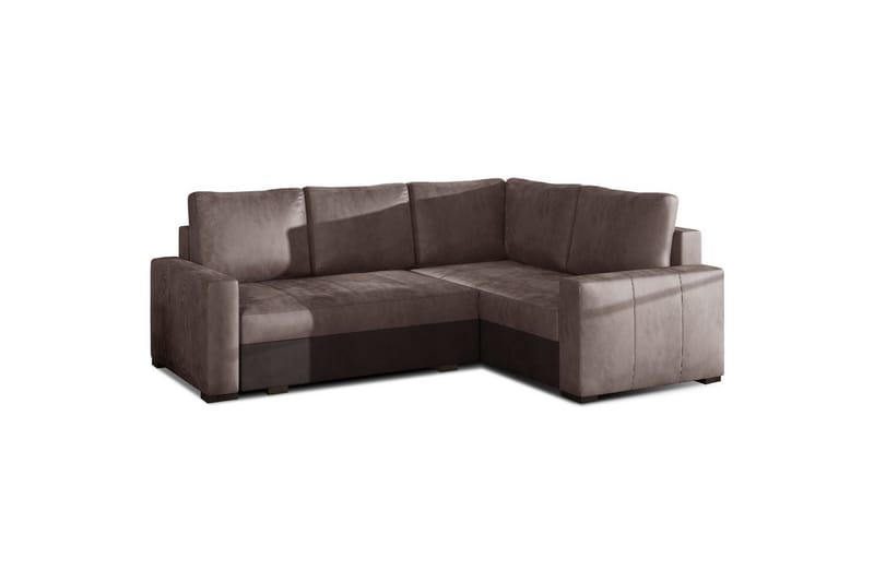Seksjon Eltap Corona 235x162x90 cm - Monolith 09, Monolith 29, Mørk beige, Brun, Høyre - Møbler - Sofaer - Sovesofaer
