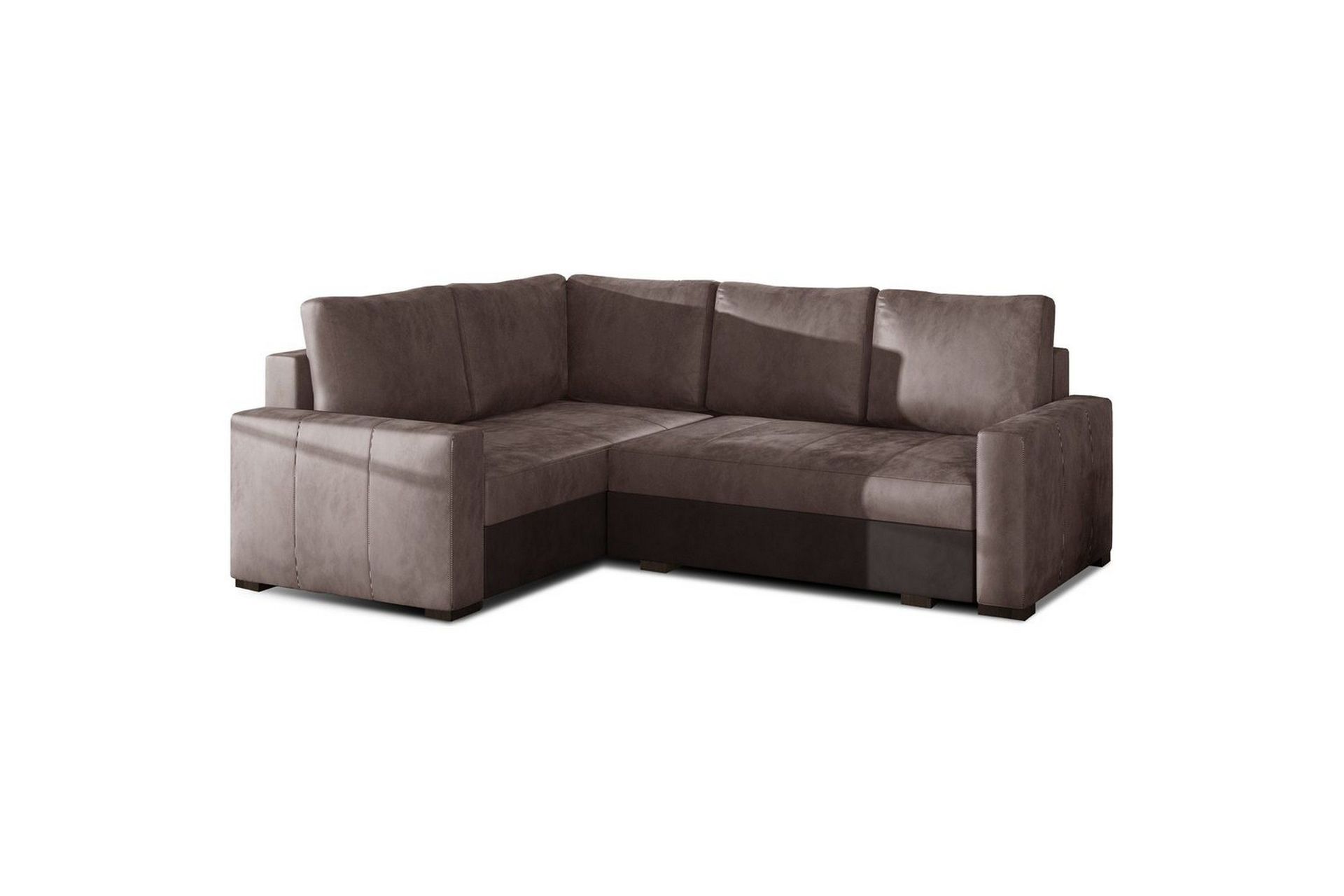Seksjon Eltap Corona 235x162x90 cm - Monolith 09, Monolith 29, Mørk beige, Brun, Venstre